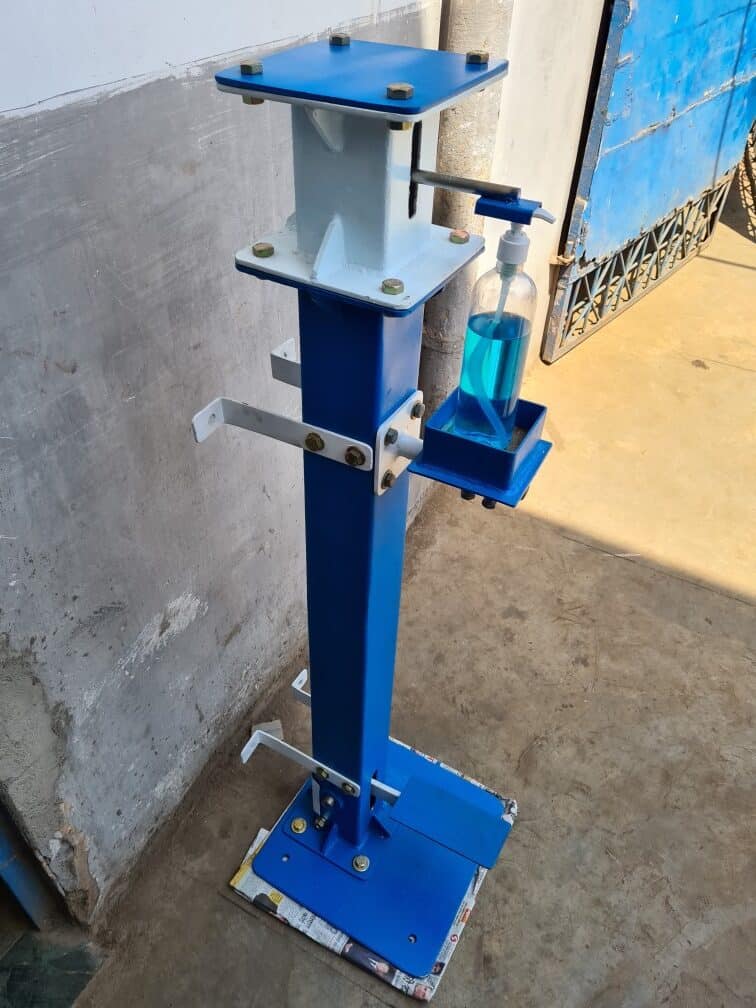 Powder-Coated Sanitizing Machine Left Side View